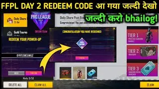 FFPL DAY 2 REDEEM CODE TODAY🔥 || FREE FIRE REDEEM CODE 27 JUNE || FF REDEEM CODE जल्दी CLAIM करो ||
