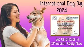 Free International Dog Day 2024 Certificate | International Dog Day | Free Certificate Online