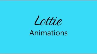 Examples of lottie (json, svg) animation for portfolio