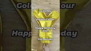 HiBoony Foil Balloons in Action: 14-Inch Gold 'Happy Birthday' Letter Balloons