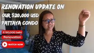 🔨Studio Apartment Renovation in Pattaya Jomtien | Halfway Progress Update!  $20,000 Condo Purchase
