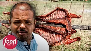 Asado de cordero con una especial cocción | Cocinando con fuego | Food Network Latinoamérica