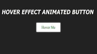 How to create hover effect animated button || Html and Css