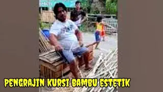 pengrajin kursi bambu estetik