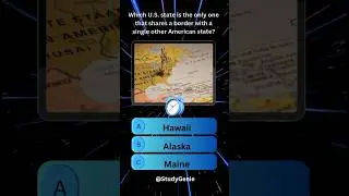 Only 1 U.S. State Has This Crazy Border Fact! 😱 | #Shorts #trivia #youtubeshorts