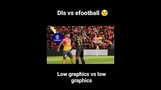 DLS vs eFootball Low Graphics 🔥 | Mobile Football Game Comparison! #shorts