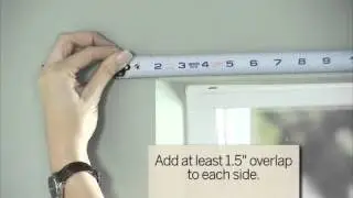 Measuring for outside mount horizontal shades
