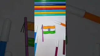Indian National Flag Drawing Easy #shots