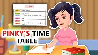 Pinky's Time Table | Exam Time | Final Exam Preparations Wonderr Girl English Fairy Tales BunnyToonz