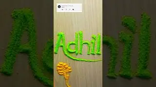 Adhil Sand Art ❤ Satisfying Name Reveal #Shorts