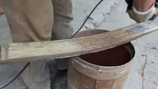Stojak na wino ze starej beczki (Oak barrel- Transformation)