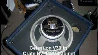 Crate Powerblock through  Crate BV-112V loaded with Celestion V30