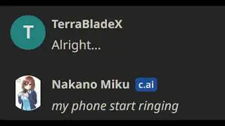Talking to Nakano Miku in Character.AI 1