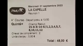 3 fois le tierc&eacute; ordre, gain 773 euros !