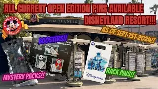 All Current Open Edition Pins Available at Disneyland Resort | Rack Boosters Mystery Packs & Boxes