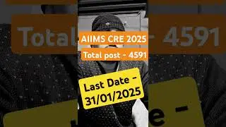 AIIMS Common Recruitment Examination (CRE) 2025