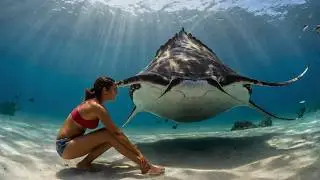 Nada Con La Mantarraya GIGANTE Fascinante y MISTERIOSA