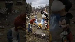 AI Brings Cartoon Legends Together 🤯 | Woody &times; Bugs &times; Mickey &times; Pikachu &times; Po #Shorts
