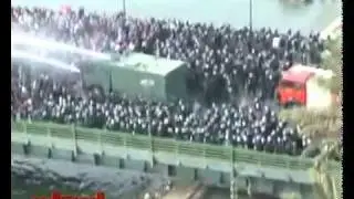 Egypt Revolution 28 January 2011  Demonstrators Vs police Fighting
