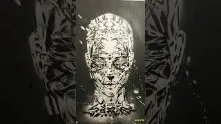 My new Graffiti stencil cyber style mix Neo Tribal #graffitistyle #stencilart #banksy #sergetattooz