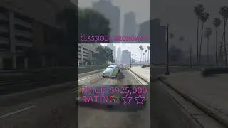 NEW CUSTOMIZED PODIUM VEHICLE CLASSIQUE BROADWAY #gta5 #gtaonline #gta #podiumcar #shorts
