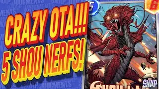 FIVE Shou Lao Nerfs! HUGE OTA! NEW DECKS! Marvel Snap