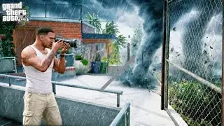 GTA 5 :Flight Defend His House Against Biggest Tornado Storm ln Los Santos! GTA5... 
