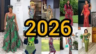 Новейшие модели платьев из ткани анкара 2026 года для женщин / Идеи модных стилей / Потрясающие м...