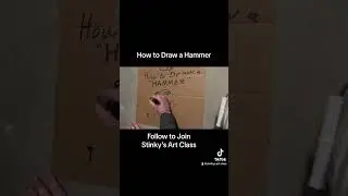 How to Draw a Hammer Super Fast #hammerart #stinkysartclass #howtodraw #drawinglesson #hammer