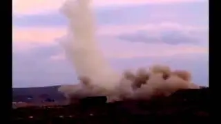 Assad forces shelling the city of Douma with higly explosive Scud missiles
