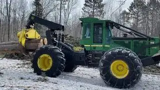 2010 John Deere 648H Dual Arch Grapple Skidder with Winch