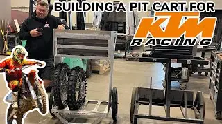 Custom fabricating a supercross pit cart for KTM Racing