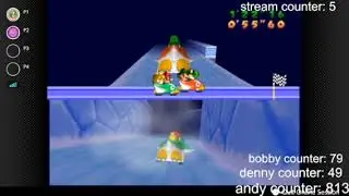 (World Record) Mario Party 2 (PAL) | [2P] Bobsled Run | 1'21