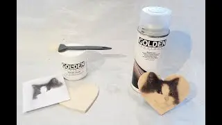 Golden gel medium - Soft gel gloss.  SevenDesign Atelier i Troms&oslash;