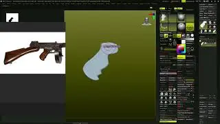 quickly making tommy gun parts with snapshot 3d zbrush