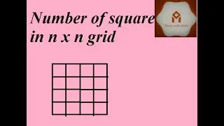 Total no. of squares inside nxn grid(Counting Square trick)  #Shorts #youtubeshorts