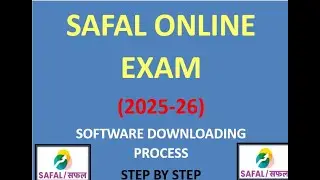 SAFAL ONLINE EXAM , SOFTWAER INSTALLATION PROCESS