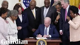 Biden signs bill marking Juneteenth as federal holiday celebrating end of slavery in US