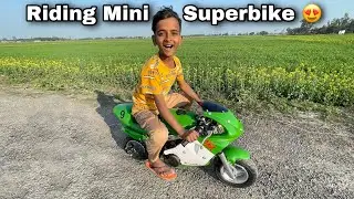 Zeeshan Riding Mini Superbike 😍 Maza Aagya 😅
