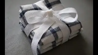 Linen Napkins with Mitred Corners | Sewing Tutorial