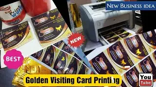 #Golden Visiting Card Print / #New Business idea in visiting card Printing/ Golden foil Print idea