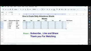 How to Create Attendance Sheet With Checkbox In Google Sheets