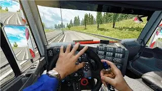 EURO TRUCK SIMULATOR 2 | VIAGEM DE ONIBUS SIMULAÇAO EXTREMA - VOLANTE E MAOS REAIS