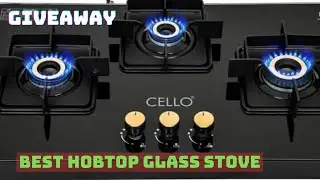 Cello Black Pearl Hob Top Cooktop 8MM Toughened Glass Gass Stove | Best Hob Top Cooktop Gas Chulha