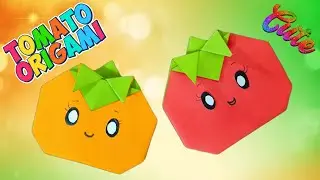 How to make an easy Tomato Origami | Easy kids origami | DIY paper crafts