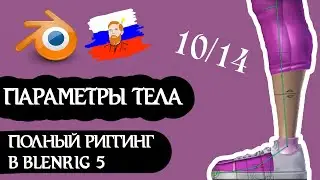 [10/14] Параметры тела | Полный риггинг персонажа в BLENDER [Blenrig 5]