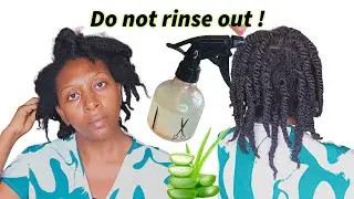 I tried Aloe Vera LEAVE-IN Spray for 4c Natural Hair MOISTURE and GROWTH | First time results...