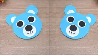 Easy Paper Bear Face Craft | Fun DIY Animal Craft for Kids