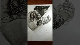 Part 3 || Animal movie poster drawing  || Ranbir Kapoor drawing 🔥😱 #shorts #ranbirkapoor #trending