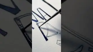 Blue Revelry ink - drawing some letters #ferriswheelpress @ferriswheelpress3796